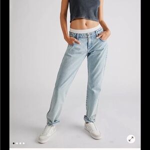 Free People One Teaspoon Trucker Low Rise Straight Jeans